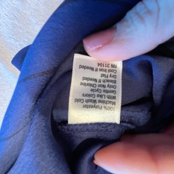 Size 20 royal blue with black stripe tie waist pants - Picture 8 of 8